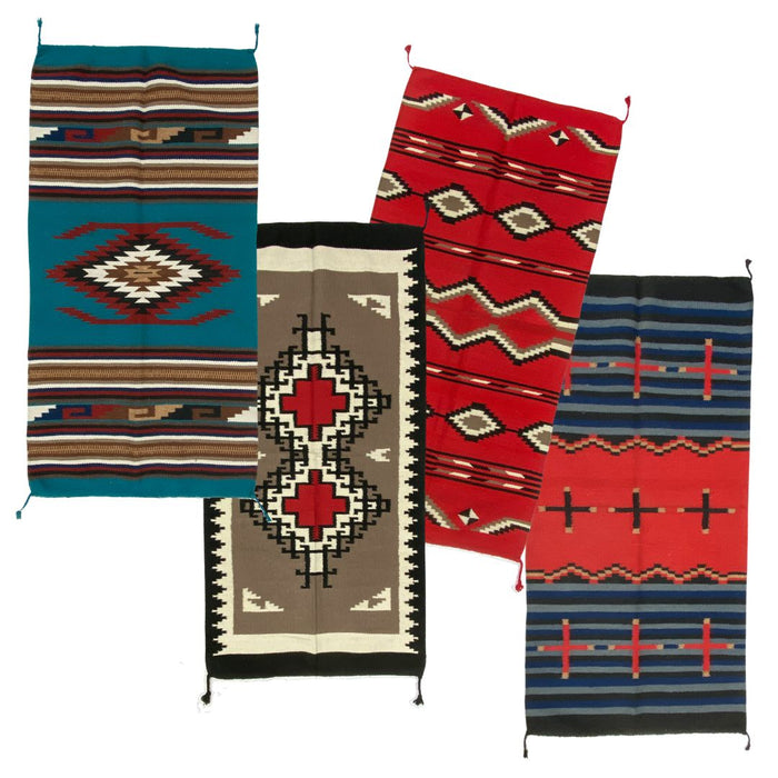 4- Hand Woven 20" x 40" Wool Weavings!  Only $22.25 ea!