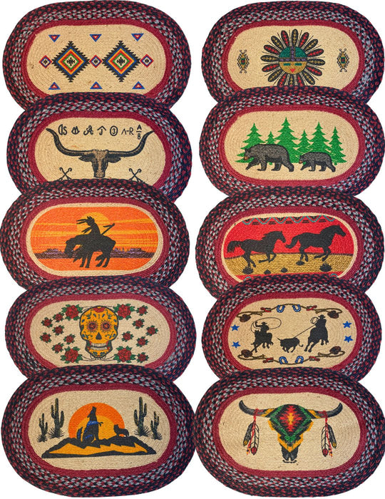 10 Pack Braided Jute Floor Rugs! Only $13.00 each!