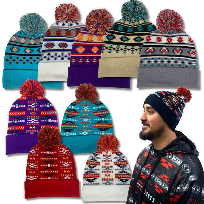<font color="red">New !!!</font> 10 Pack Southwest Style Beanies. Only $6.25 ea!!