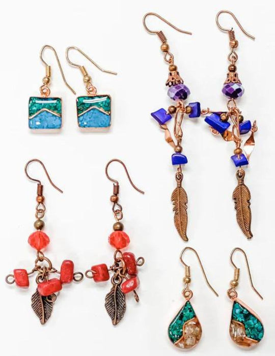 Proven Seller!!! 24 Handcrafted Copper Earrings ! Only $3.50 each pair!