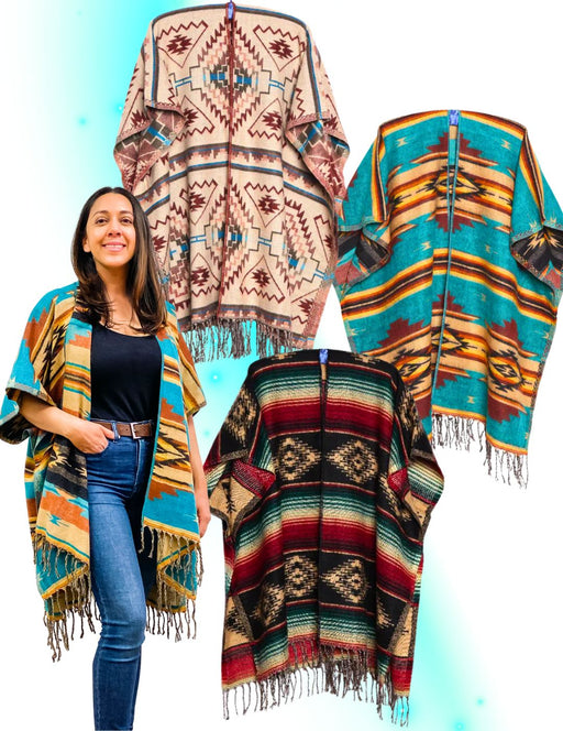 <font color="red">Customers Favorite !</font> 6 Classic Southwest Ruana Package Deal! Only $19.00 ea.!
