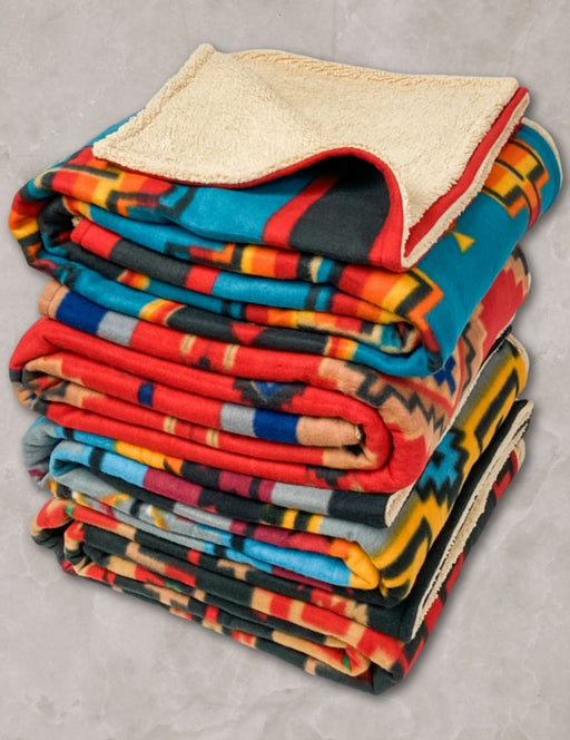 8 Pack Sherpa-Lined Lodge Blankets, Only  $20.00 ea!