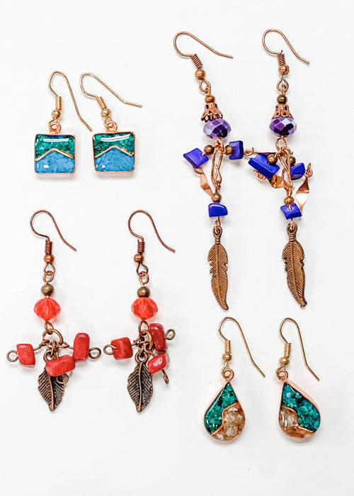 Proven Seller!!! 24 Handcrafted Copper Earrings ! Only $3.50 each pair!