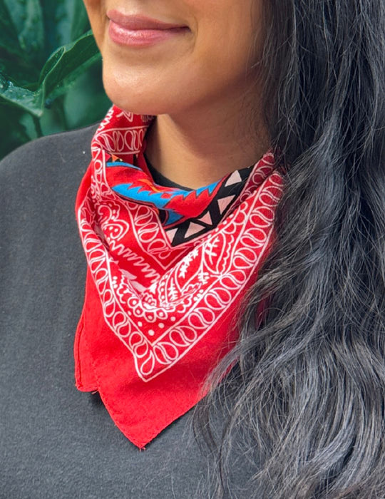 <font color="red">New !!!</font> 24 pack Southwest Style Cotton Bandanas. Only 1.90 ea