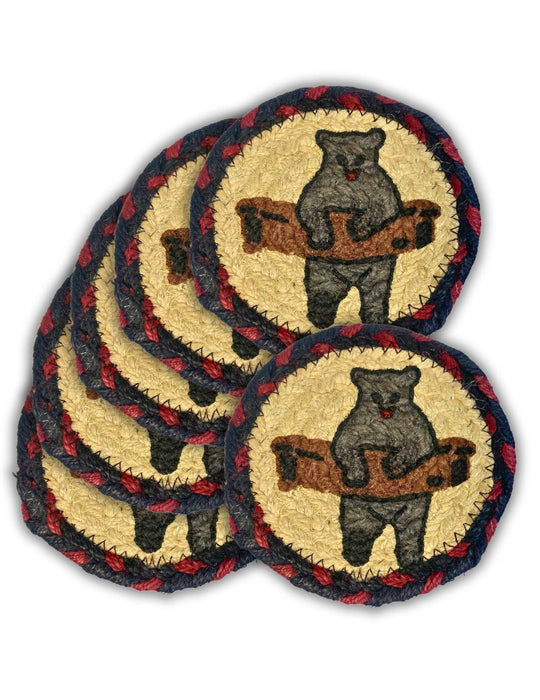 Braided Jute Coasters, Design #1