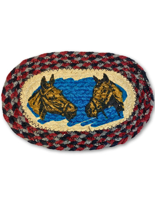 Braided Jute Oval Trivets, Design #14