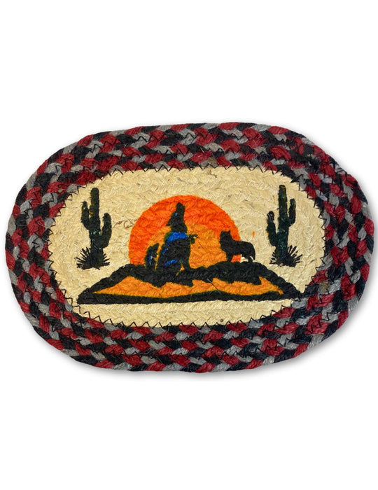 Braided Jute Oval Trivets, Design #19