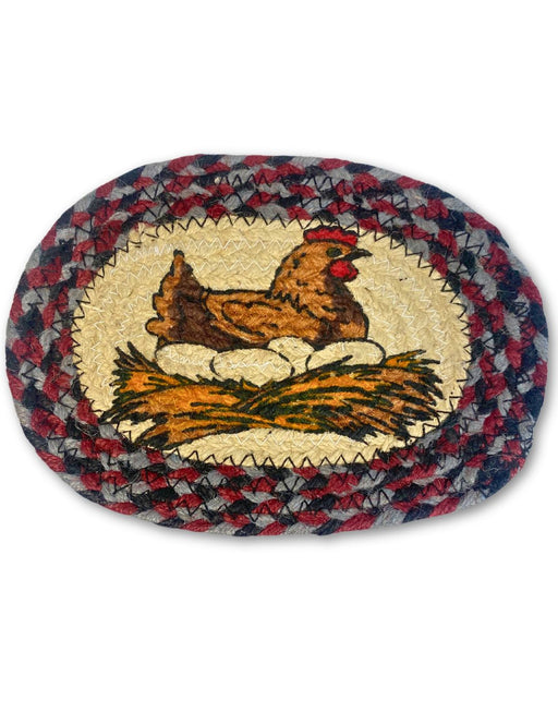 Braided Jute Oval Trivets, Design #5