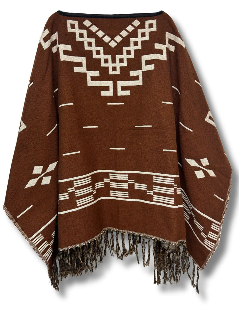 Western Style Cotton Poncho, Design2 — El Paso Saddleblanket