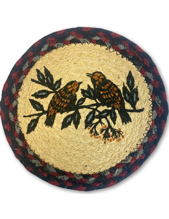Braided Jute Round Trivets, Design #15
