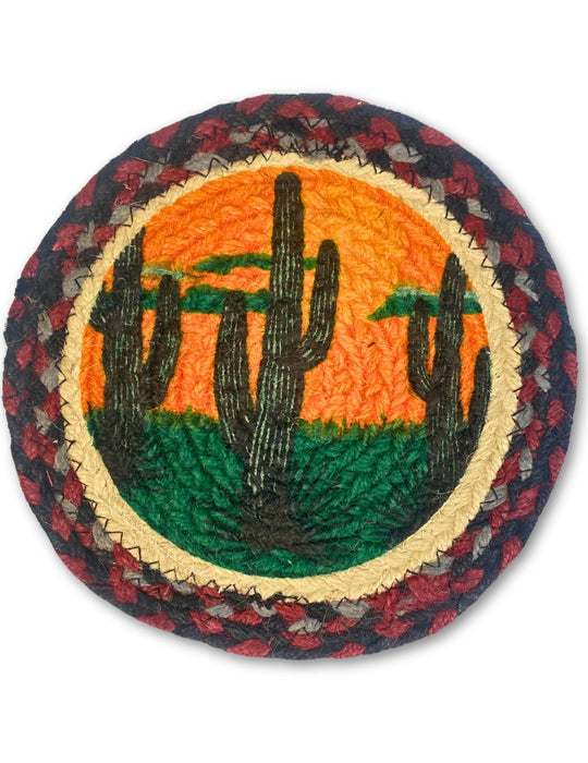 Braided Jute Round Trivets, Design #29