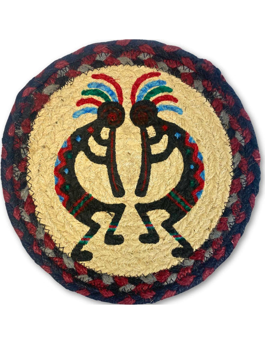 Braided Jute Round Trivets, Design #4