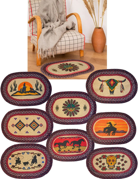 10 Pack Braided Jute Floor Rugs! Only $13.00 each!