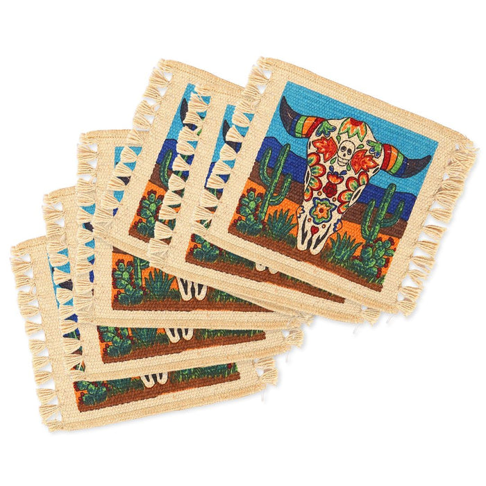 Cotton Stencil Coaster-Day of the Dead Design #217