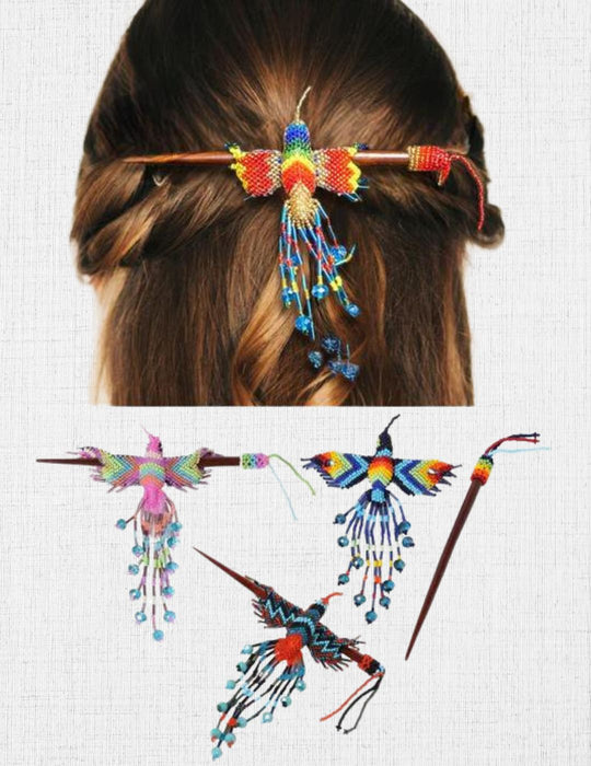 6 PACK Beaded Hummingbird Hair Barrettes! Only $11.50 ea!