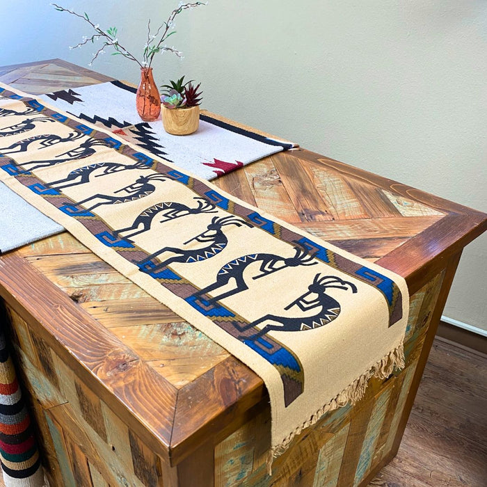 Cotton Stencil Table Runner  - 6 Horizontal