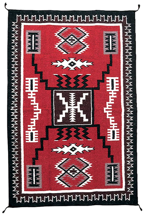 4' x 6' Handwoven Wool Trading Post Rug #631