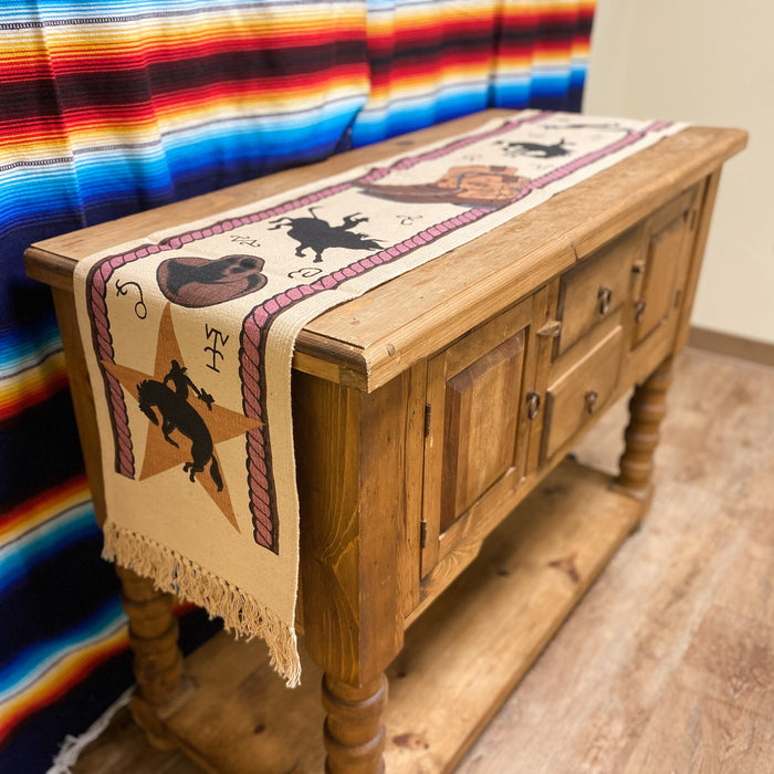 Cotton Stencil Table Runner - 4