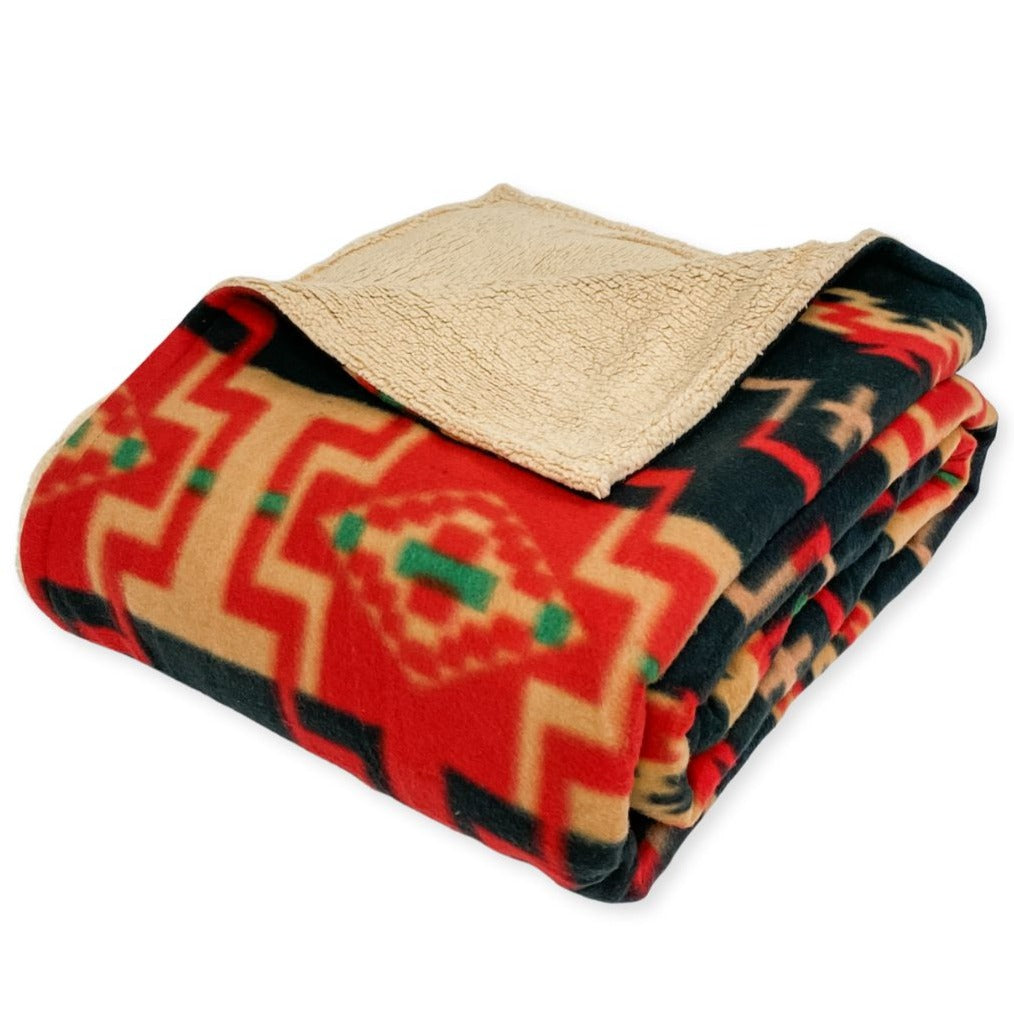 SherpaLined Lodge Blankets, Design 18 — El Paso Saddleblanket