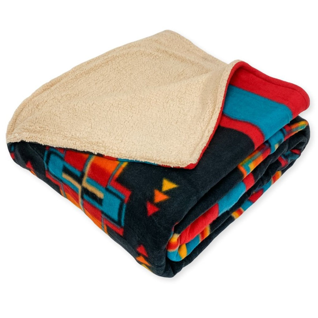 SherpaLined Lodge Blankets, Design 26A — El Paso Saddleblanket