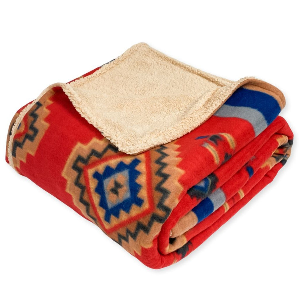 SherpaLined Lodge Blankets, Design 27B — El Paso Saddleblanket