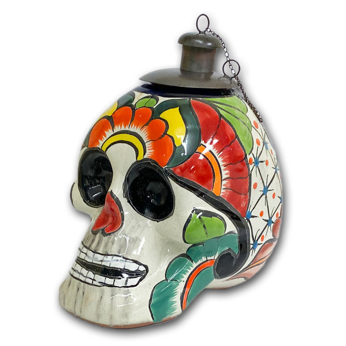 <FONT COLOR="RED">JUST IN!!</FONT> 4 PACK Talavera-Style Sugar Skull Oil Lamps, Only $37.00 ea!!