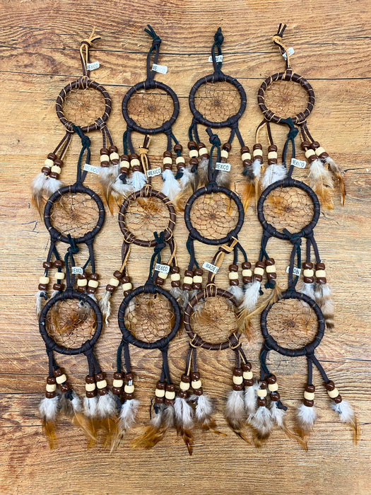 12- All Leather Hand Made 2" Dream Catchers! Only $2.40 ea.!