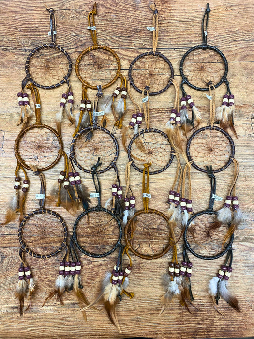LEATHER DREAM CATCHERS ! 15 - 3" Hand Made Dream Catchers ! Only $3.50 ea!
