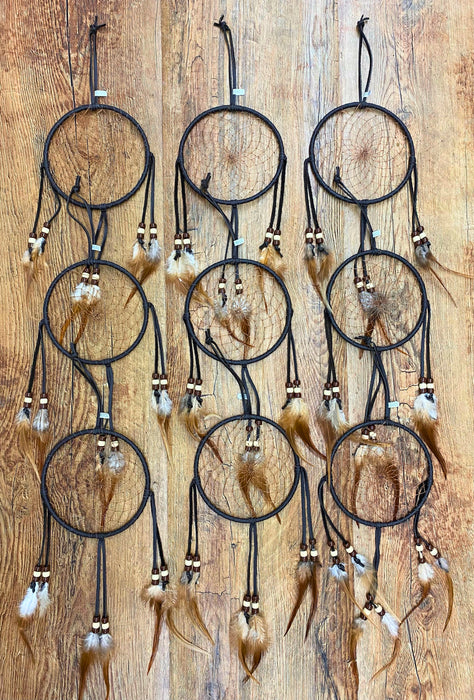 12 - All Leather Handmade  5" Dream Catchers! Only $5.75 ea.!