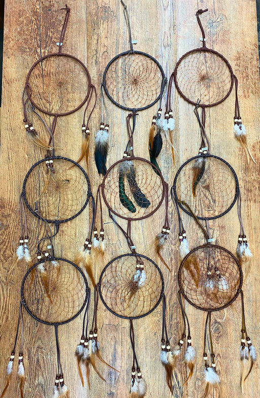 12 - All Leather Handmade  6" Dream Catchers! Only $6.40 ea.!