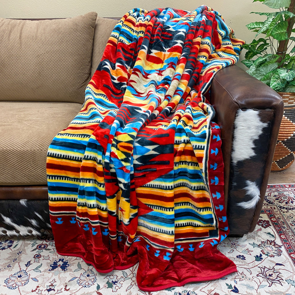 Luxury Plush Queen Size Blanket 44 — El Paso Saddleblanket