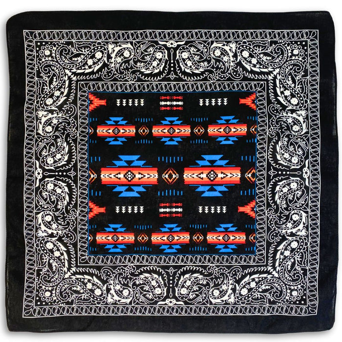 <font color="red">New !!!</font> 24 pack Southwest Style Cotton Bandanas. Only 1.90 ea