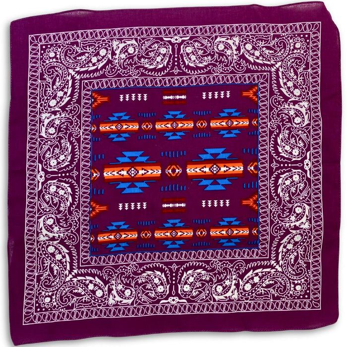 <font color="red">New !!!</font> 24 pack Southwest Style Cotton Bandanas. Only 1.90 ea