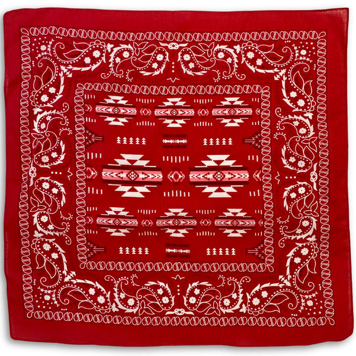 <font color="red">New !!!</font> 24 pack Southwest Style Cotton Bandanas. Only 1.90 ea