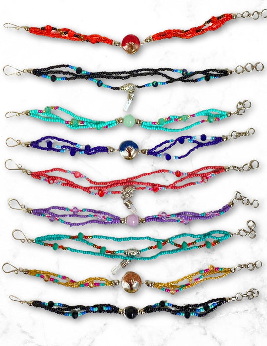 12 Pack Handcrafted Assorted Beaded Bracelets! Only $ 4.50 ea!