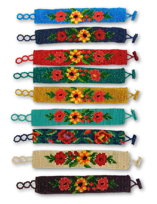 12 Pack Handcrafted Southwest Beaded Flower Bracelets! Only $4.75 ea!