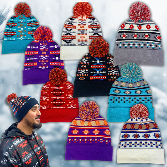 <font color="red">New !!!</font> 10 Pack Southwest Style Beanies. Only $6.25 ea!!