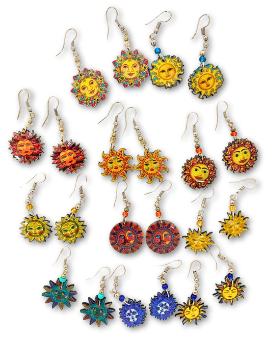 Handcrafted Acrylic Sun Earrings