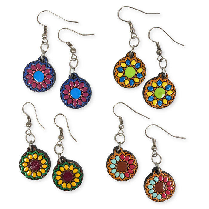 <font color="red">NEW!!</font> 24 Wood Floral Earrings, Only $3.50 ea!