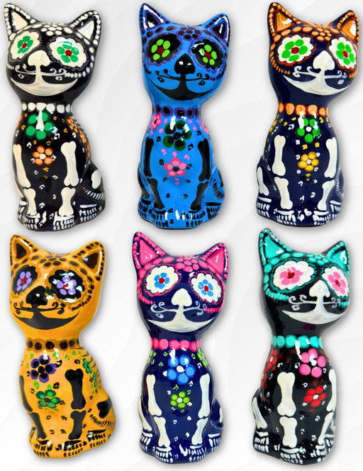 <FONT COLOR="RED">JUST IN!!</FONT> 6 Pack Ceramic Day of Dead Cat. Only $12.50 ea.!!