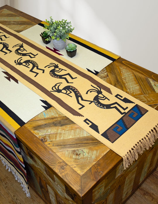 Cotton Stencil Table Runner - 1