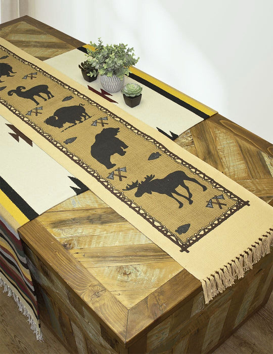 Cotton Stencil Table Runner - 14
