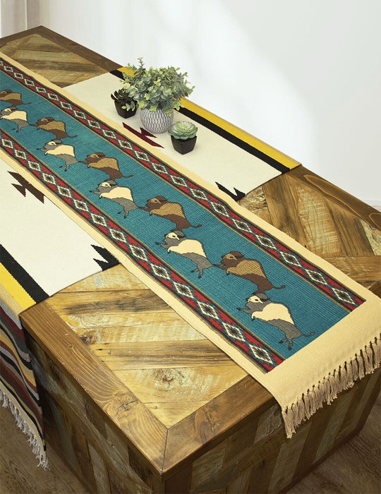 Cotton Stencil Table Runner - 300B