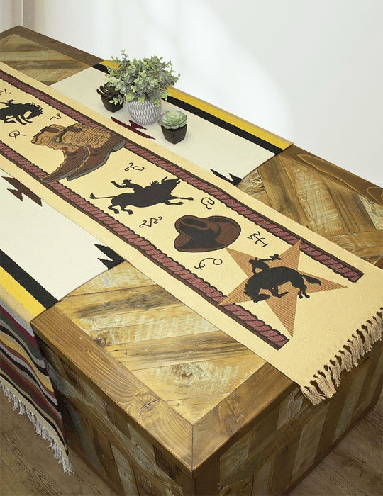 Cotton Stencil Table Runner - 4