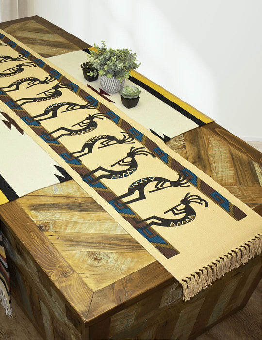 Cotton Stencil Table Runner  - 6 Horizontal
