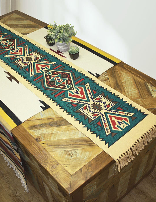 Cotton Stencil Table Runner - 684A