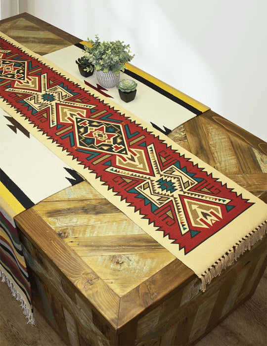 Cotton Stencil Table Runner - 684C