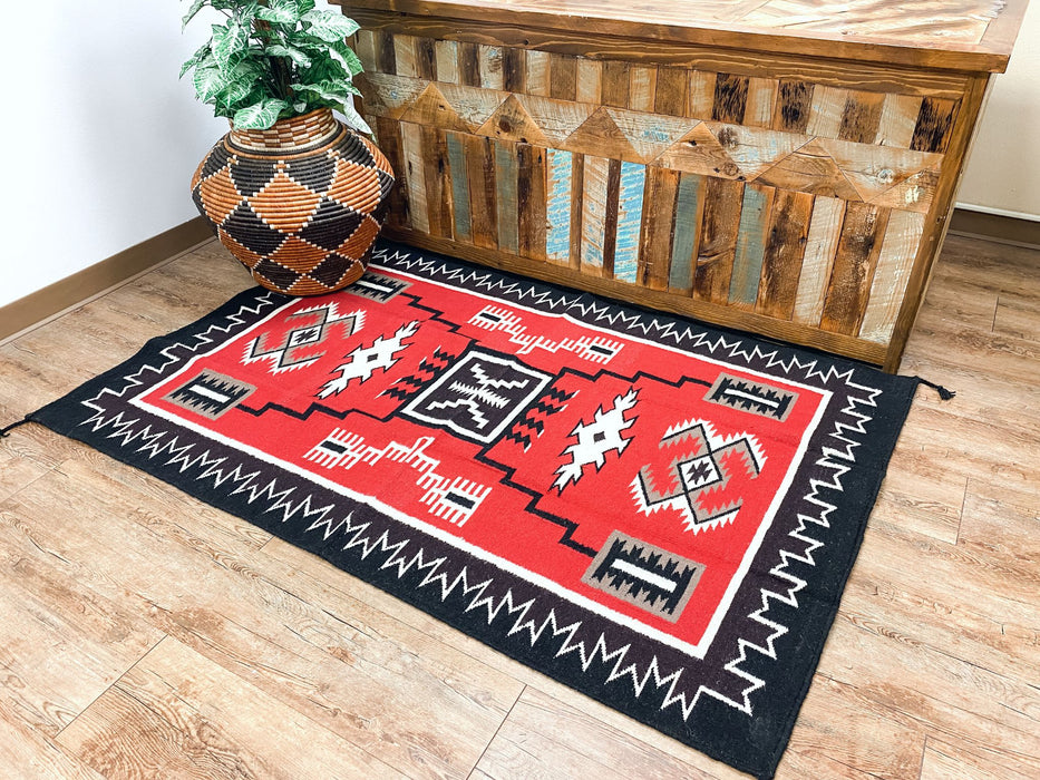 4' x 6' Handwoven Wool Trading Post Rug #631