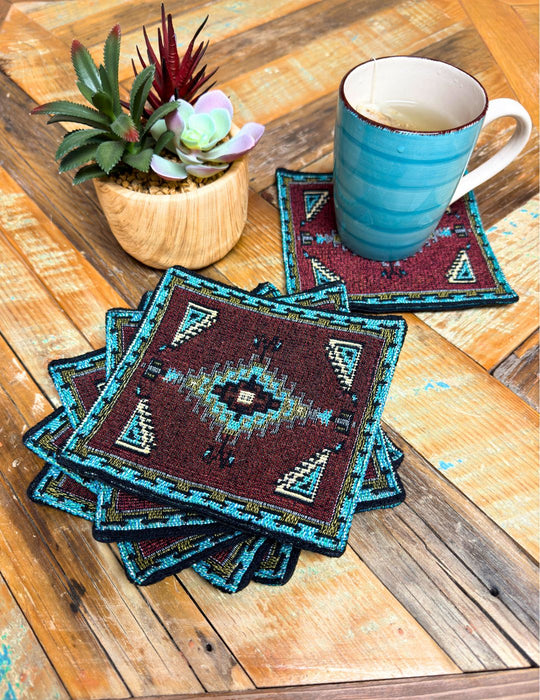Southwest Jacquard Coasters, Design #1