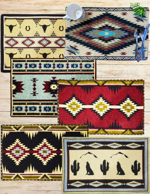 New !! 30 Pack Southwest Jacquard Table Mats, Only $3 each!